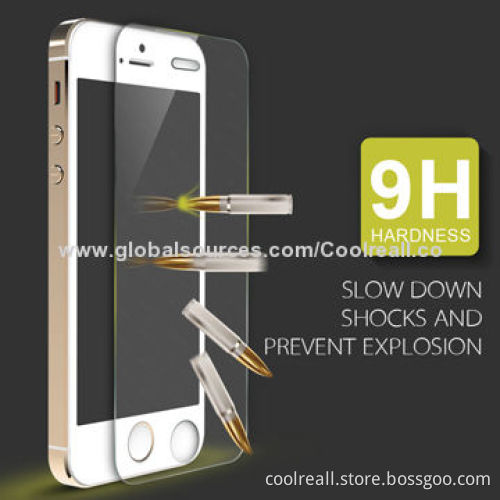Top Quality Original 0.33mm/8-9H Premium Tempered Glass Screen Protector for iPhone 5